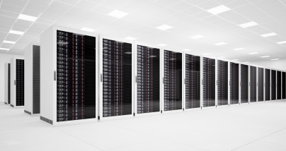 Data Center with long row angular